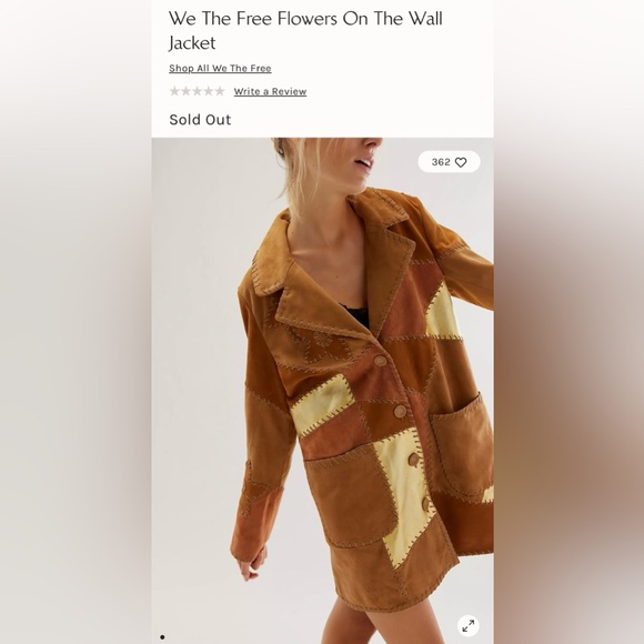 (NWOT) Free People Flowers On The Wall Suede Jacket Size M We The Free - Picture 15 of 15